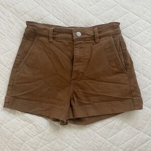 Everlane Brown High-Waisted Shorts